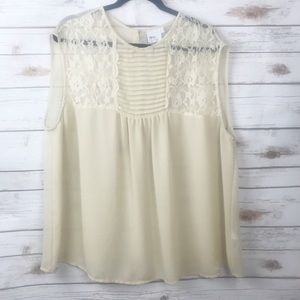 ASOS Curve Ivory Lace Insert Top 20